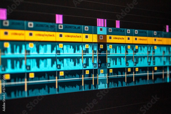 Obraz Video Editing Timeline