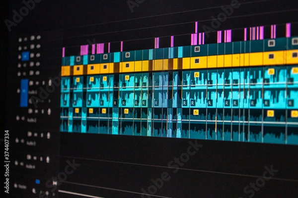 Obraz Video Editing Timeline