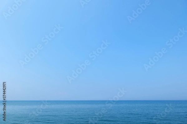 Fototapeta A midsummer harbor scene in Japan