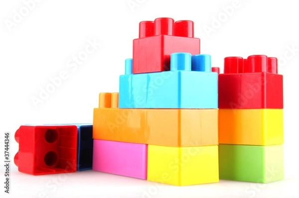 Fototapeta Plastic toy blocks