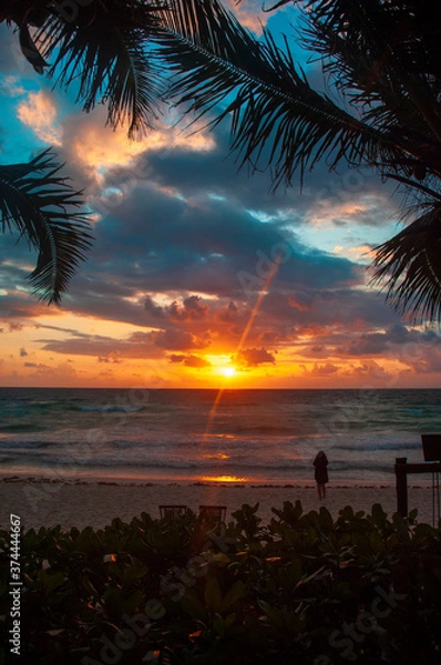Obraz Tulum Mexico sunrise