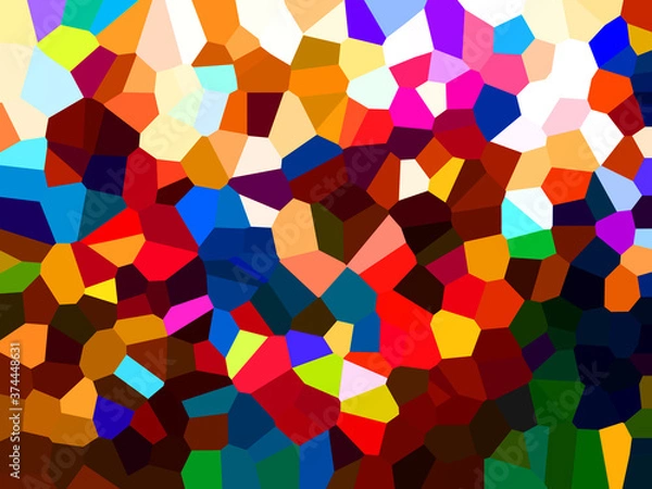 Fototapeta Illustration of Pixels pattern with various bright colors creates an pixelated pattern style.