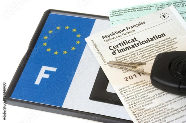 Fototapeta Plaques d'immatriculation