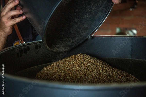 Obraz roasted coffee beans, can be used as a background