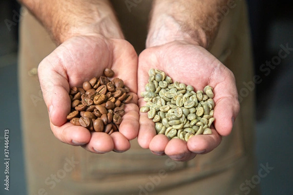 Obraz roasted coffee beans, can be used as a background