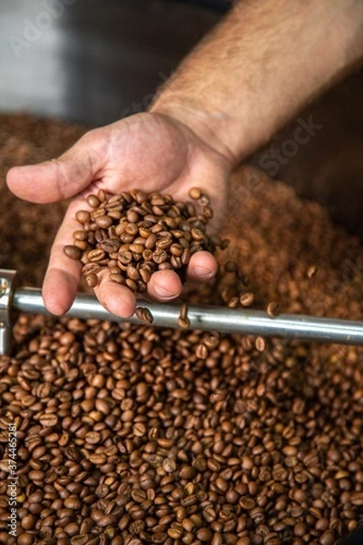 Obraz roasted coffee beans, can be used as a background