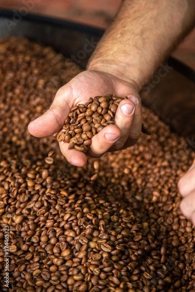 Obraz roasted coffee beans, can be used as a background