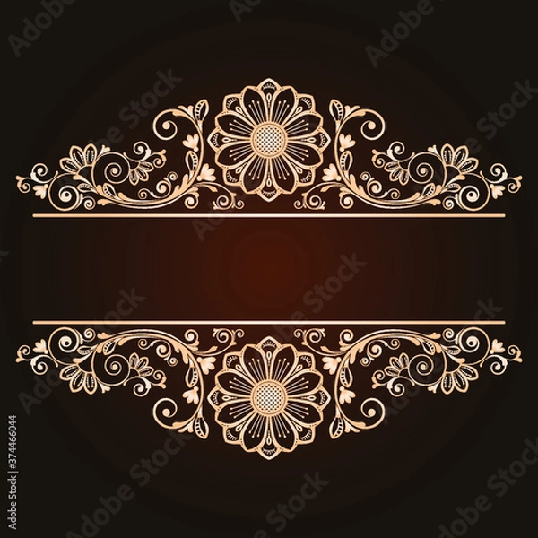 Fototapeta abstract floral ornament with decorative flowers for design