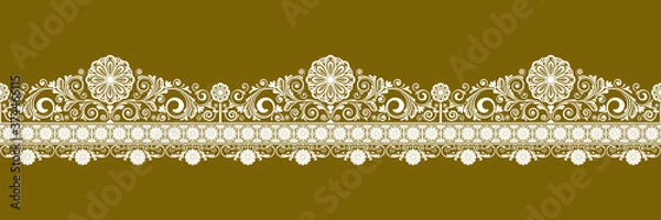 Obraz abstract floral ornament with decorative flowers for design