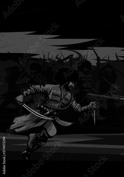 Fototapeta illustration highlander