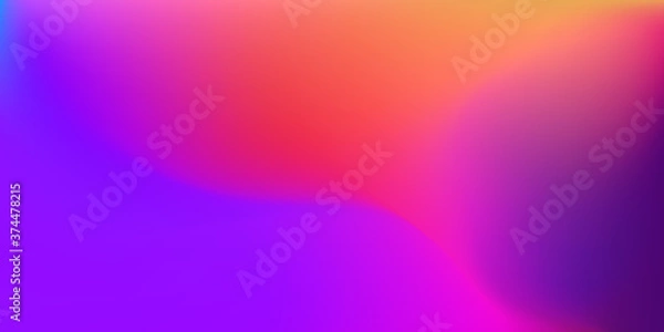 Obraz Abstract Blurred purple and pink color gradient background. Beautiful violet and orange backdrop. Vector illustration for your graphic design, banner, poster, card or wallpaper