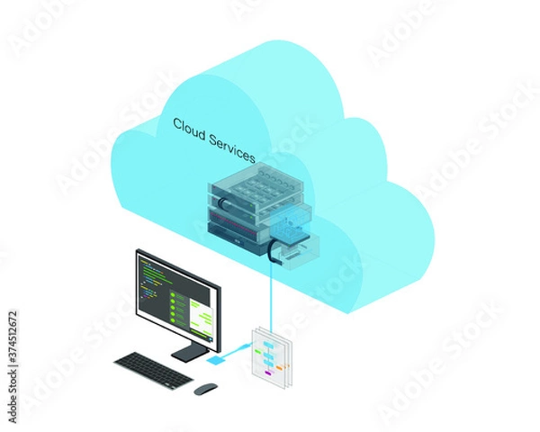 Fototapeta The cloud chatbot service makes it possible to support customers better without any breaks.