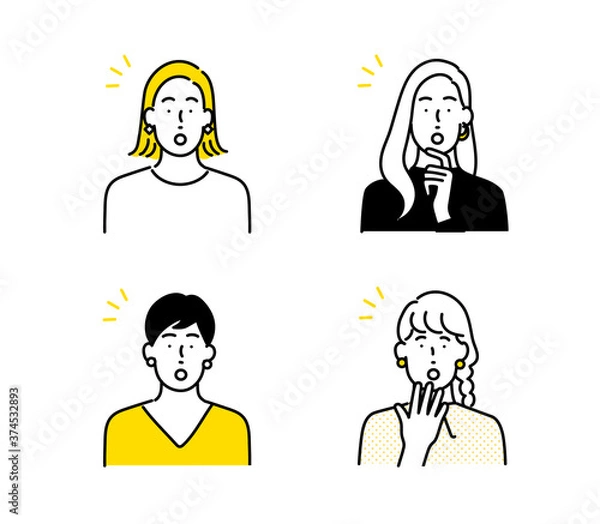 Fototapeta 女性アイコンセット