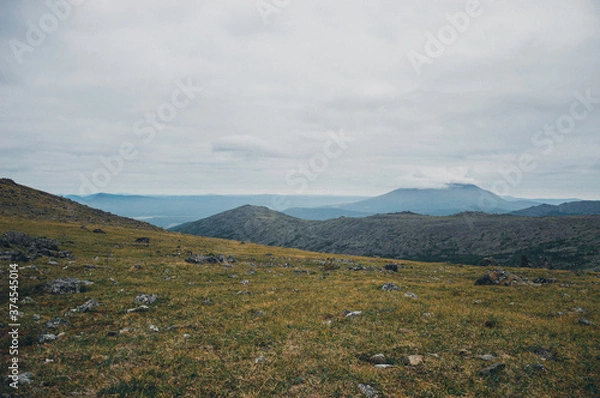 Fototapeta Mountain landscape in the Northern Urals with a view of Kosvinsky Kamen 