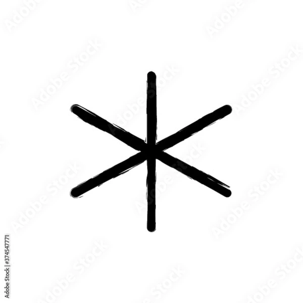 Obraz vector illustration hand drawn icon ofkeyboard asterisk 1