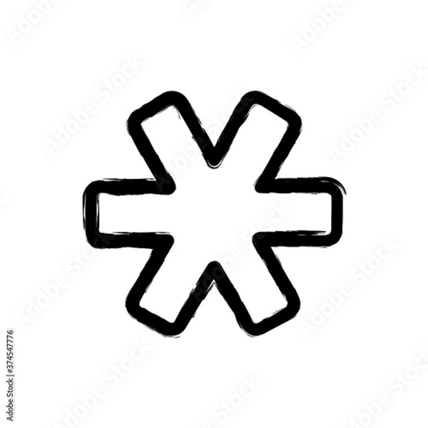 Obraz vector illustration hand drawn icon ofkeyboard asterisk 2