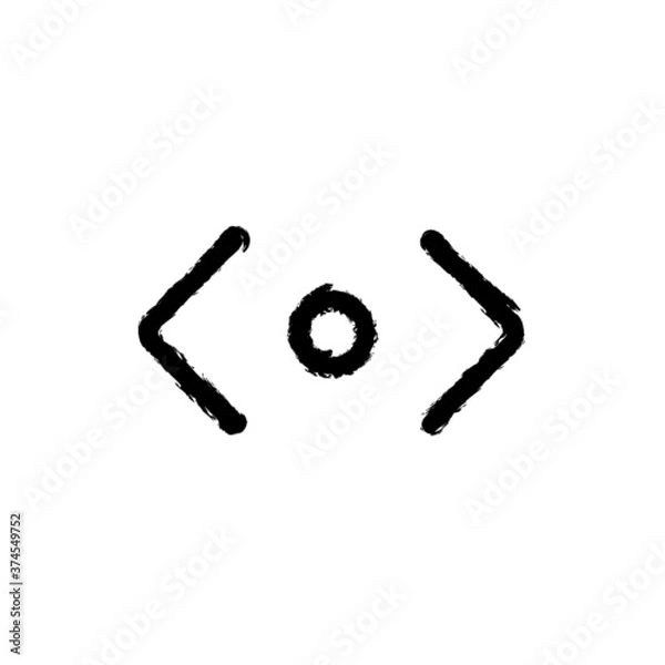 Obraz vector illustration hand drawn icon ofscroll horizontal