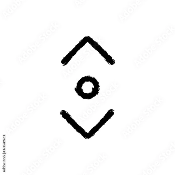 Obraz vector illustration hand drawn icon ofscroll vertical