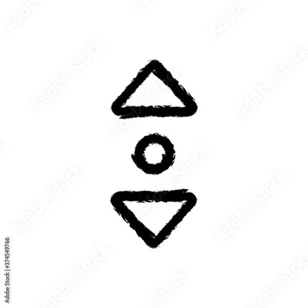 Obraz vector illustration hand drawn icon ofscroll vertical 1