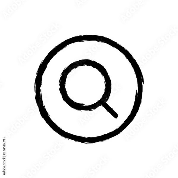 Obraz vector illustration hand drawn icon ofsearch circle