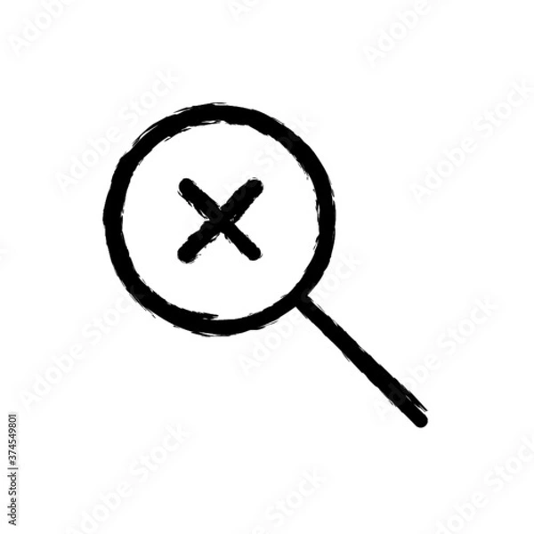 Obraz vector illustration hand drawn icon ofsearch remove