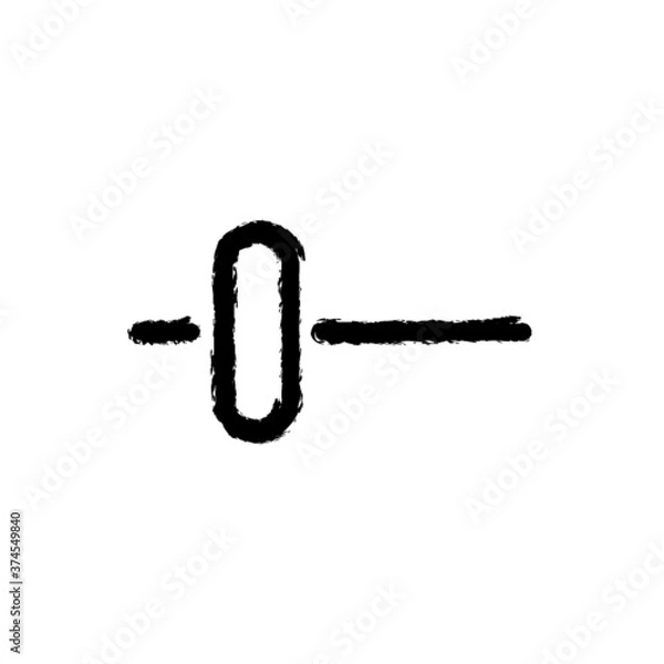 Obraz vector illustration hand drawn icon ofsetting slider horizontal