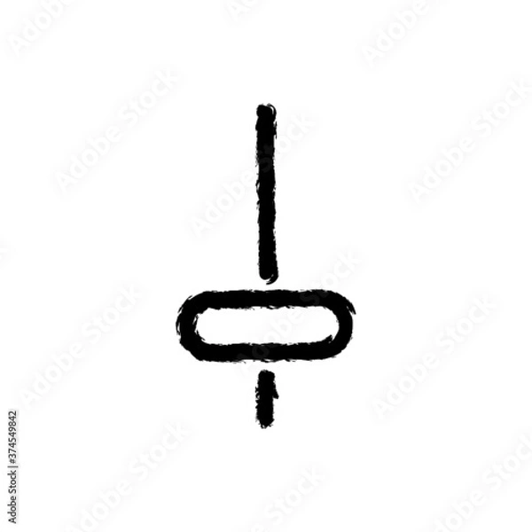 Obraz vector illustration hand drawn icon ofsetting slider vertical