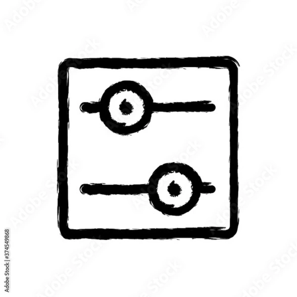 Obraz vector illustration hand drawn icon ofsettings slider