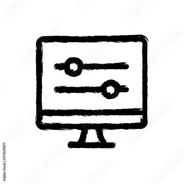 Obraz vector illustration hand drawn icon ofsettings slider desktop horizontal