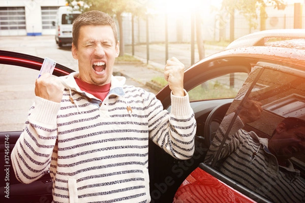 Obraz Freude über Neuwagen