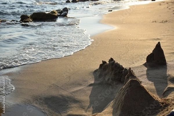Obraz beach, sand and rocks
