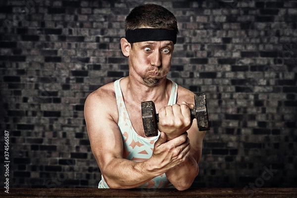 Obraz Mann trainiert