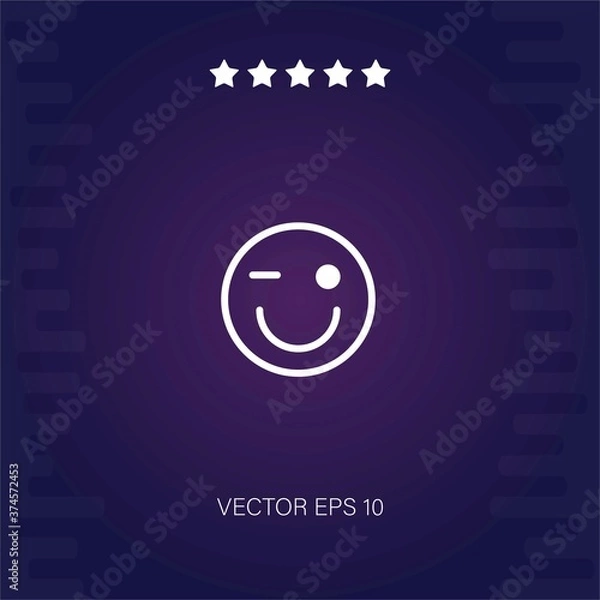 Obraz winking vector icon modern illustration