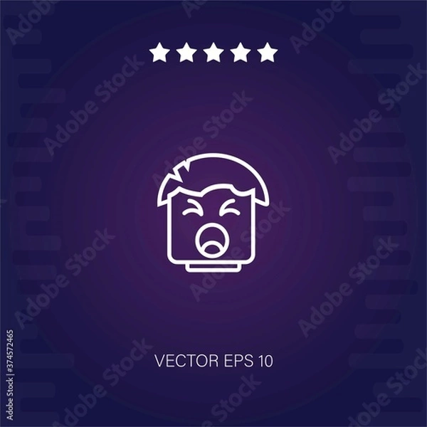 Obraz yawning   vector icon modern illustration