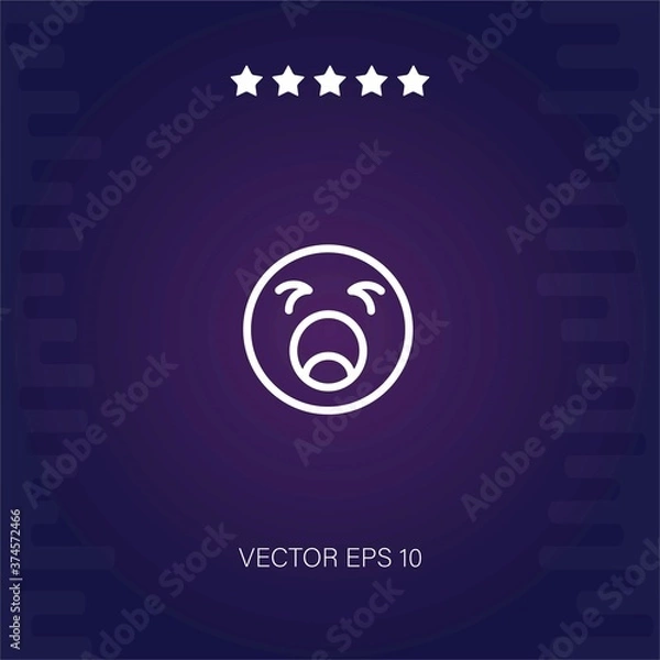 Obraz yawning   vector icon modern illustration