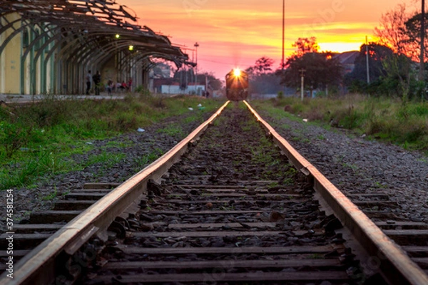 Obraz Railway at Sunset