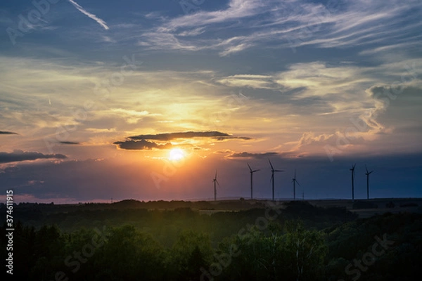 Obraz Sunset over The Field
