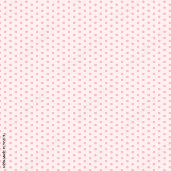Obraz Seamless pattern pink polka dot background