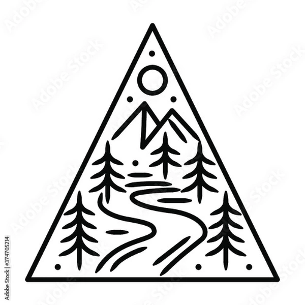 Obraz mountain badge design