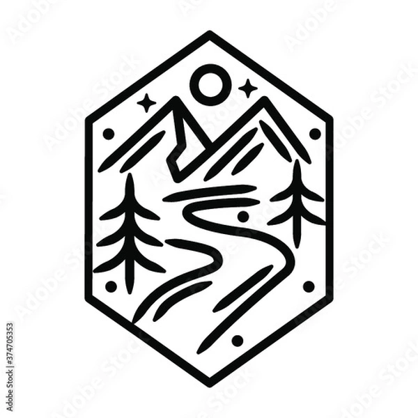 Obraz mountain badge design