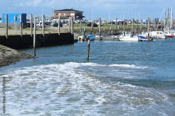 Obraz View over the port of Neßmersiel, North Sea (Germany)