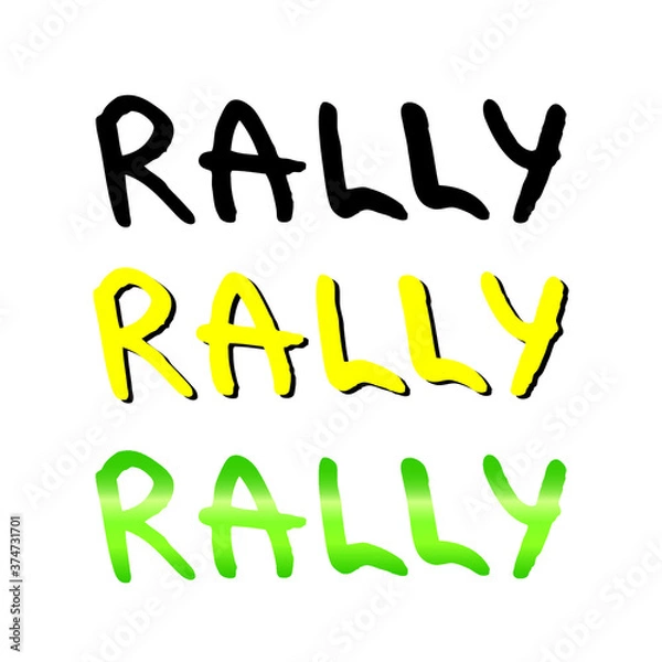 Fototapeta Vector handwritten word - rally