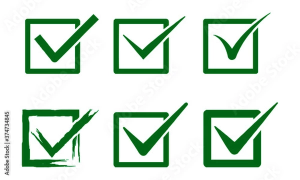 Fototapeta  Tick box vector icons vector design 