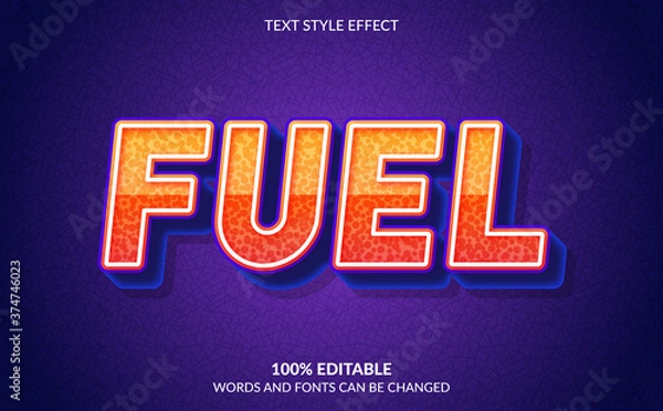 Obraz Editable Text Effect, Fuel Text Style