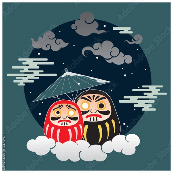 Obraz Daruma Doll in Snow