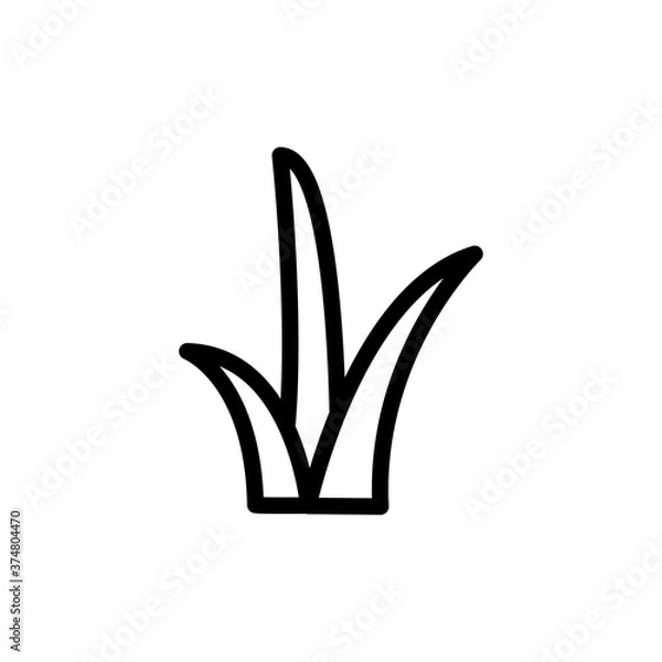 Fototapeta grass icon vector symbol template