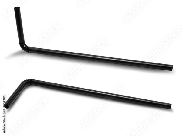 Fototapeta Straw on a white background,with clipping path