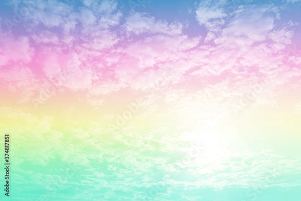 Obraz soft cloud background with a pastel multicolor gradient.