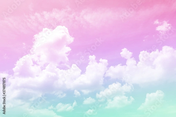 Obraz soft cloud background with a pastel multicolor gradient.