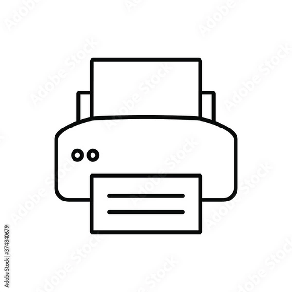 Obraz printer line icon 